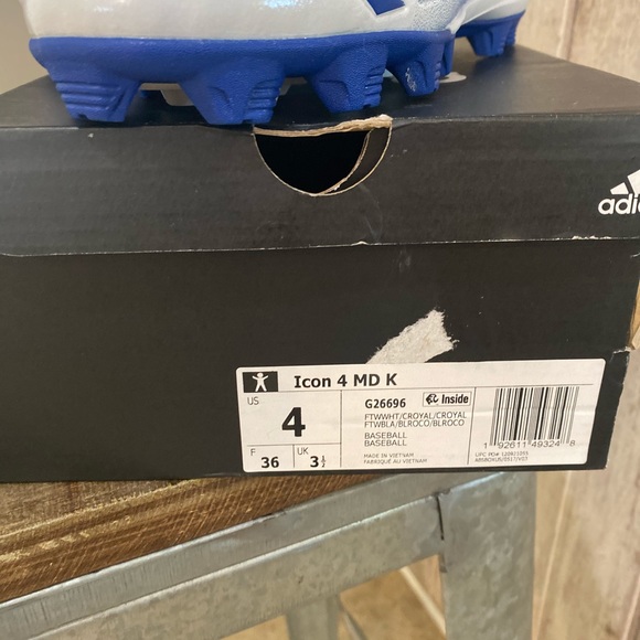 NWT Adidas Blue Baseball Cleats - Picture 4 of 5